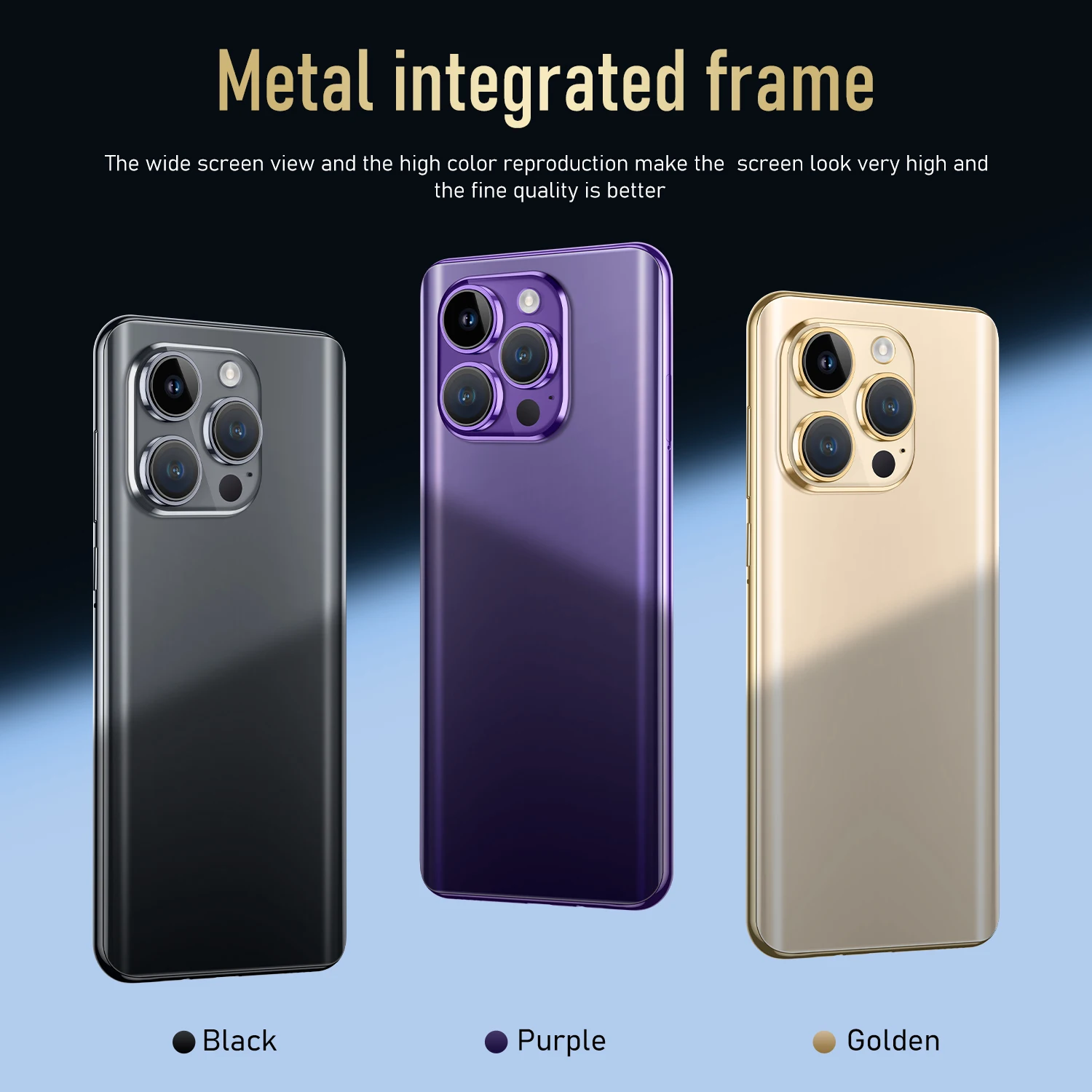 original clone Wholesale i14 Pro Max 6.7 inch 16+512GB Android smart glasses phone call bone conduction Unlocked 16MP+32MP