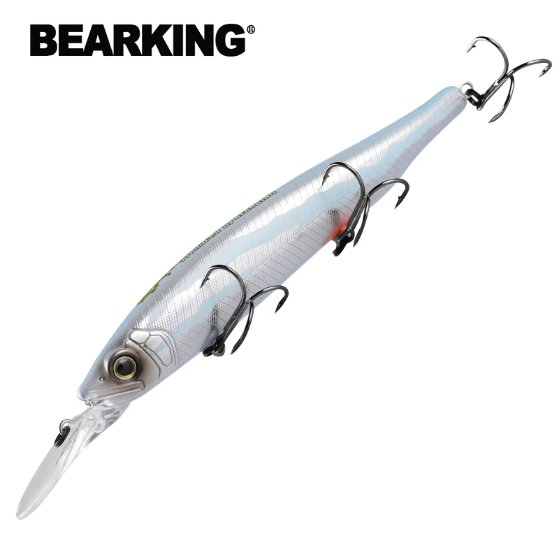 bearking brand fishing hooks 115mm 15g SP Tungsten weight system Top lures minnow crank wobbler quality fishing tackle for fishing BEARKING 78mm 11.3g dive 1.3-1.7m