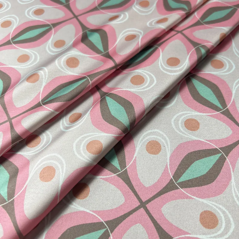 Designer Customization Design Printed Floral Print Silk Stretch Satin