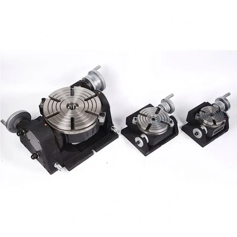 Milling Drilling Boring Machine Tools Universal Tilting Rotary Table TSK320 Motor Alloy Steel Provided 18 Vacuum Table for Cnc