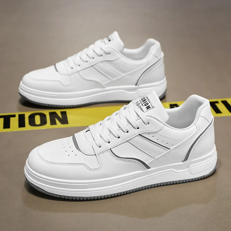 Men's shoes spring style new breathable white shoes casual board shoes men's