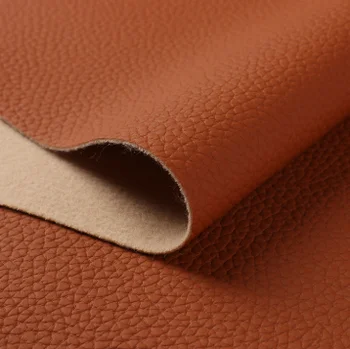 Faux Leather Sheet Litchi Grain Pattern PVC Bags Clothing Furniture Car Decoration Upholstery Leather Car Seats China Embossed