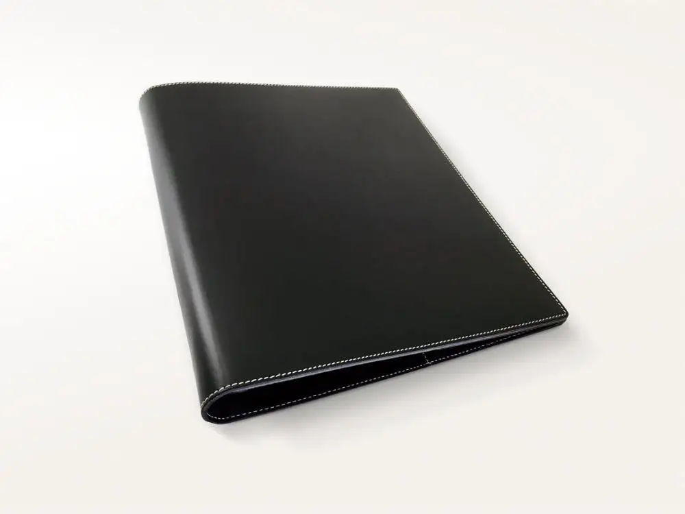 Letter Size File Folder Organizer Faux Leather 3 Ring Binder for Holding Documents