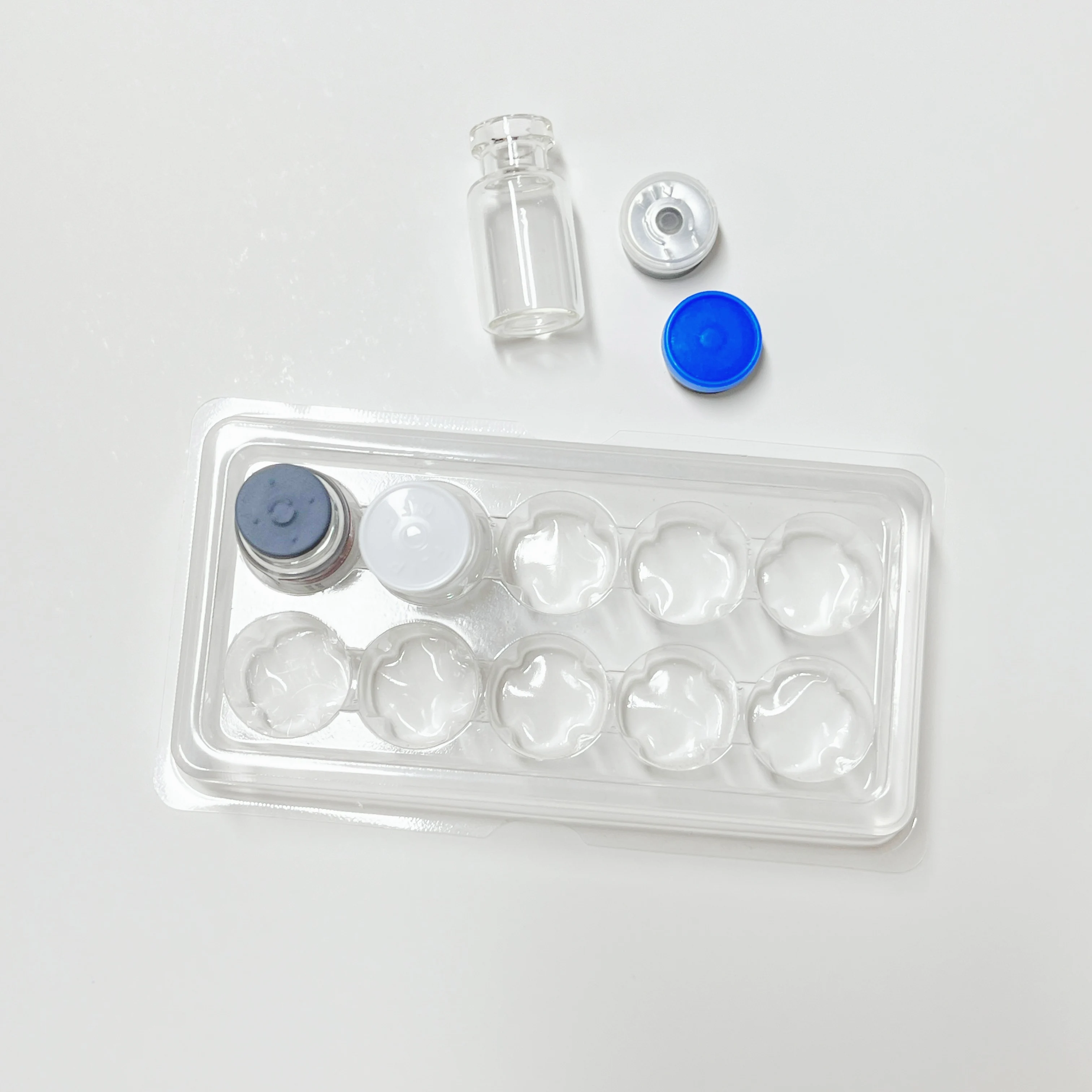 Ready Stock Fast Delivery 2ml & 10ml Vial Trays with Rubber Tops, Flip-Off Caps & Crimpers – Customizable for Packaging & Pharma Use
