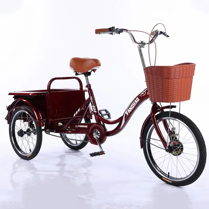 Three Wheel Bicycle with 2 Seat/adult Tricycles for Women 26 Inch/adult  Tricycle Rear Basket with Quickly Delivery