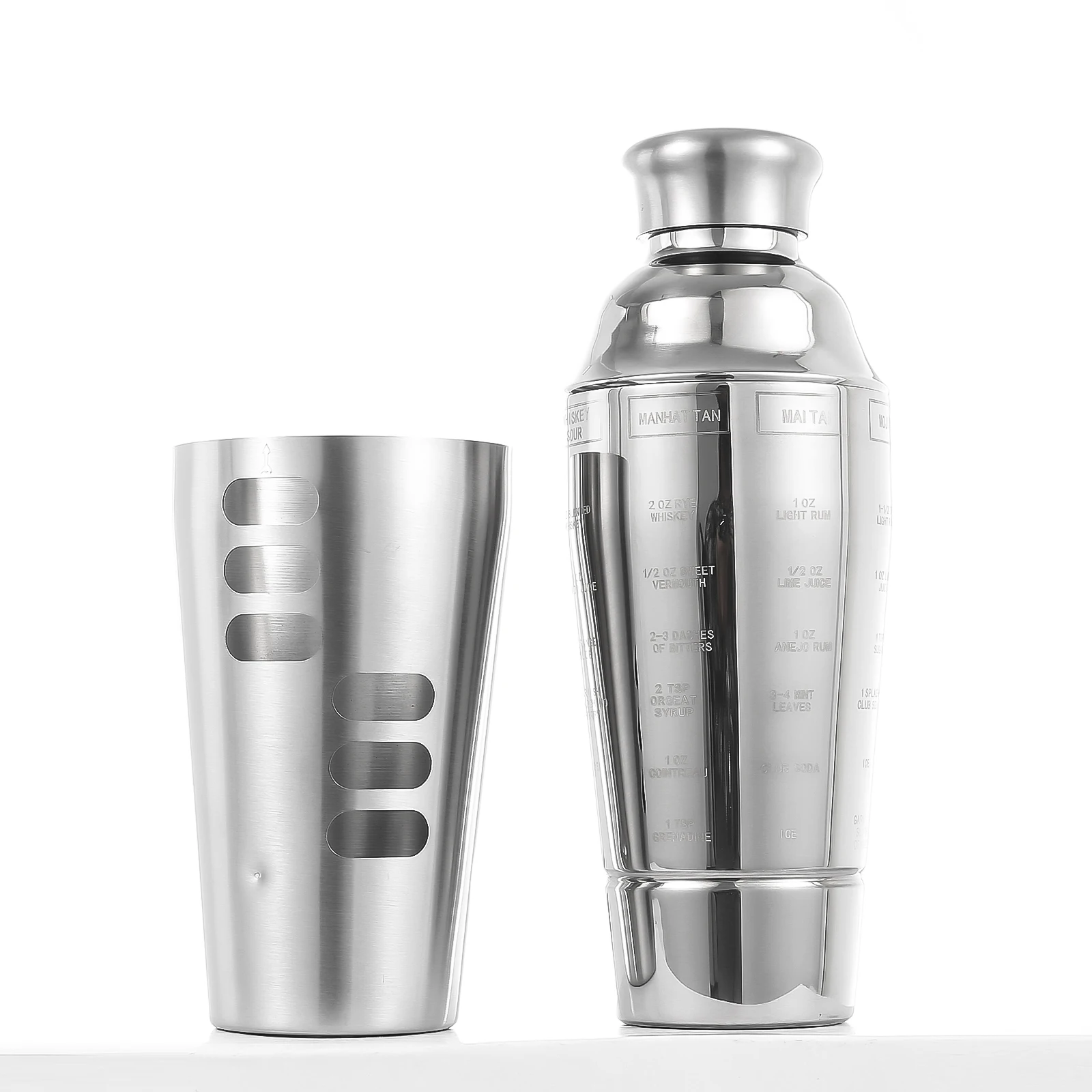 Creative Multifunction Customized 700ML Stainless Steel Cocktail Shaker Bar Tool