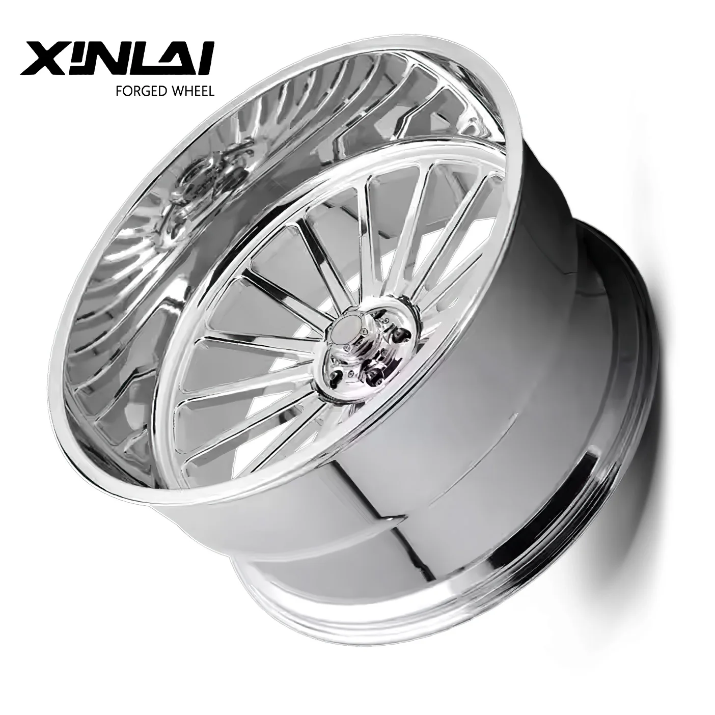 Deep Dish Chrome Off-road Wheel 5x127 5x139.7 6x135 Alloy Forged Wheels Rims ForF150 Chevrolet Silverado GMC Sierra RAM 1500 - Image 3