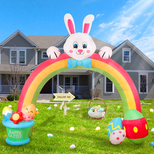 Ourwarm Customized Easter Egg Inflatable Arch Eco-Friendly Outdoor Party Decoration Halloween Christmas Comes Box Bag Packaging