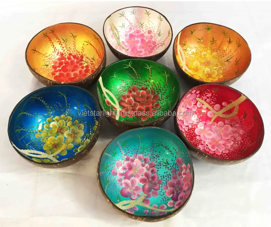 Mother Of Pearl Coconut Bowls,Eggshell Coconut Bowls Coconut Lacquer Shell Bowl Made In Vietnam