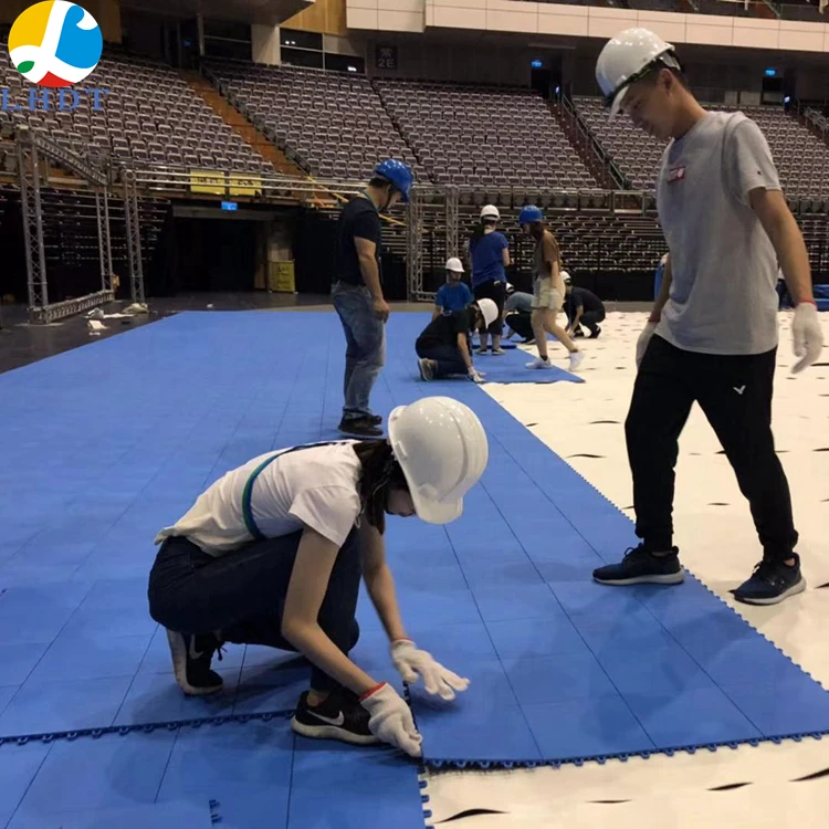 Sports Courts Flooring Quick Installation Removable Interlocking Floor PP Interlocking Tiles Basketball Court