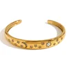Star Moon Bracelet-Gold-White Diamond