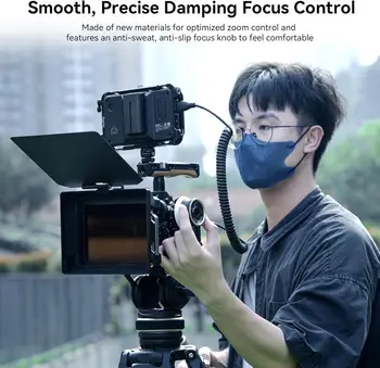 SmallRig Mini Follow Focus with A/B Stops & 15mm Rod Clamp and Snap-on Gear Ring Belt for DLSRs and Mirrorless Cameras 3010 product image