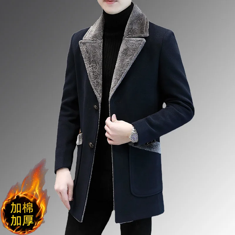 New Arrival High Quality Casual Trench Men Coat Jacket Business Wool