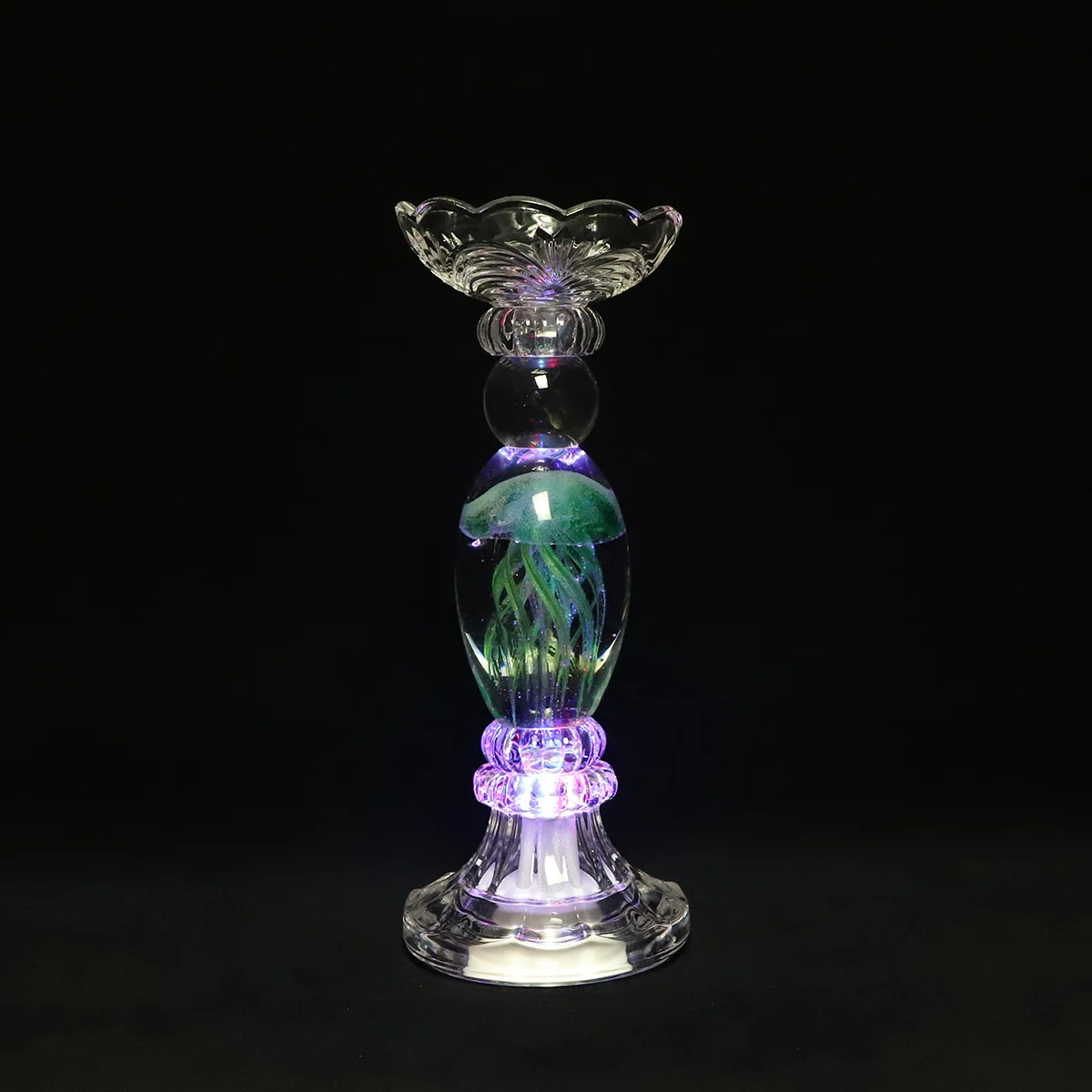 Elegant Glass Candlestick Stable Candle Jar Holder Pillar Taper Candles Holder For Sale factory