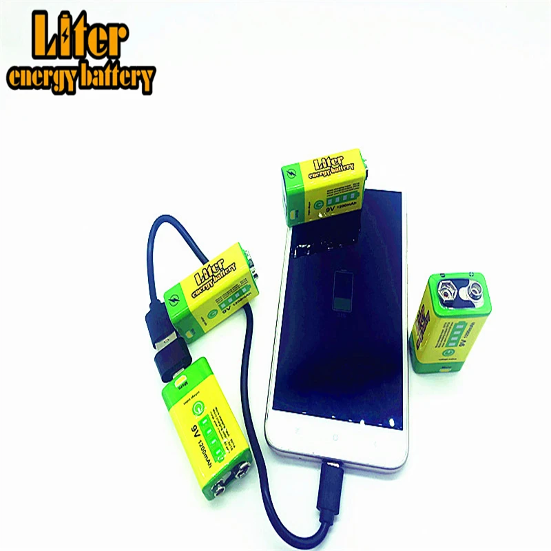 Batteria PALO 1200mAh 9V batteria ricaricabile agli ioni di litio