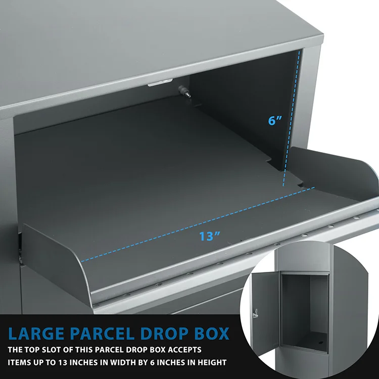 JH-Mech High Security Durable Extra Large Storage Space Smart Weatherproof Fast Installation Mailbox Parcel Delivery Box
