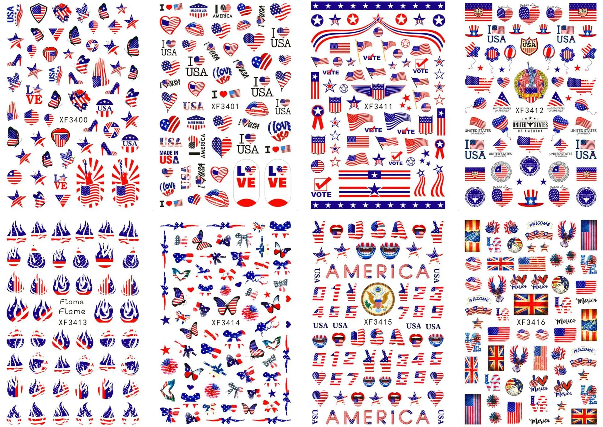 Misscheering 2021 New 2d Design American Independence Day Series American  Flag Nail Art Sticker - Buy 2d Design Nail Art Sticker,American  Independence Day Series American Flag Nail Art Sticker,Nail Tips Stickers  Product