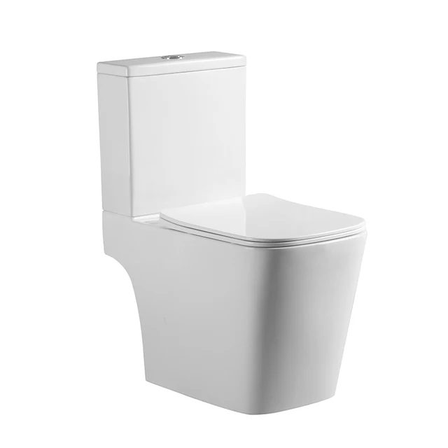 Two Piece WC Toilet Ptrap Strap Dual Flush Rimless Wash Down Bathroom Sanitary Ware Toilet Bowl