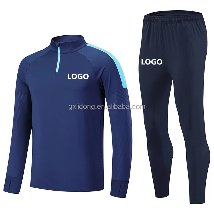 Wholesale Football Tracksuit Men Club National Soccer Training Kit High Quality Kids Set Adult