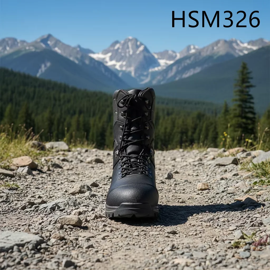 LXG,Extreme Cold Environments Real Wool Lining Outdoor Tactical Boot Shockproof PU+rubber Outsole Waterproof Combat Boots HSM326