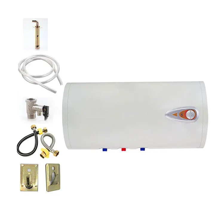 Flat Horizontal 240V 50L/80L Storage Electric Water Heater for Household & Hotel Use Plastic Tank