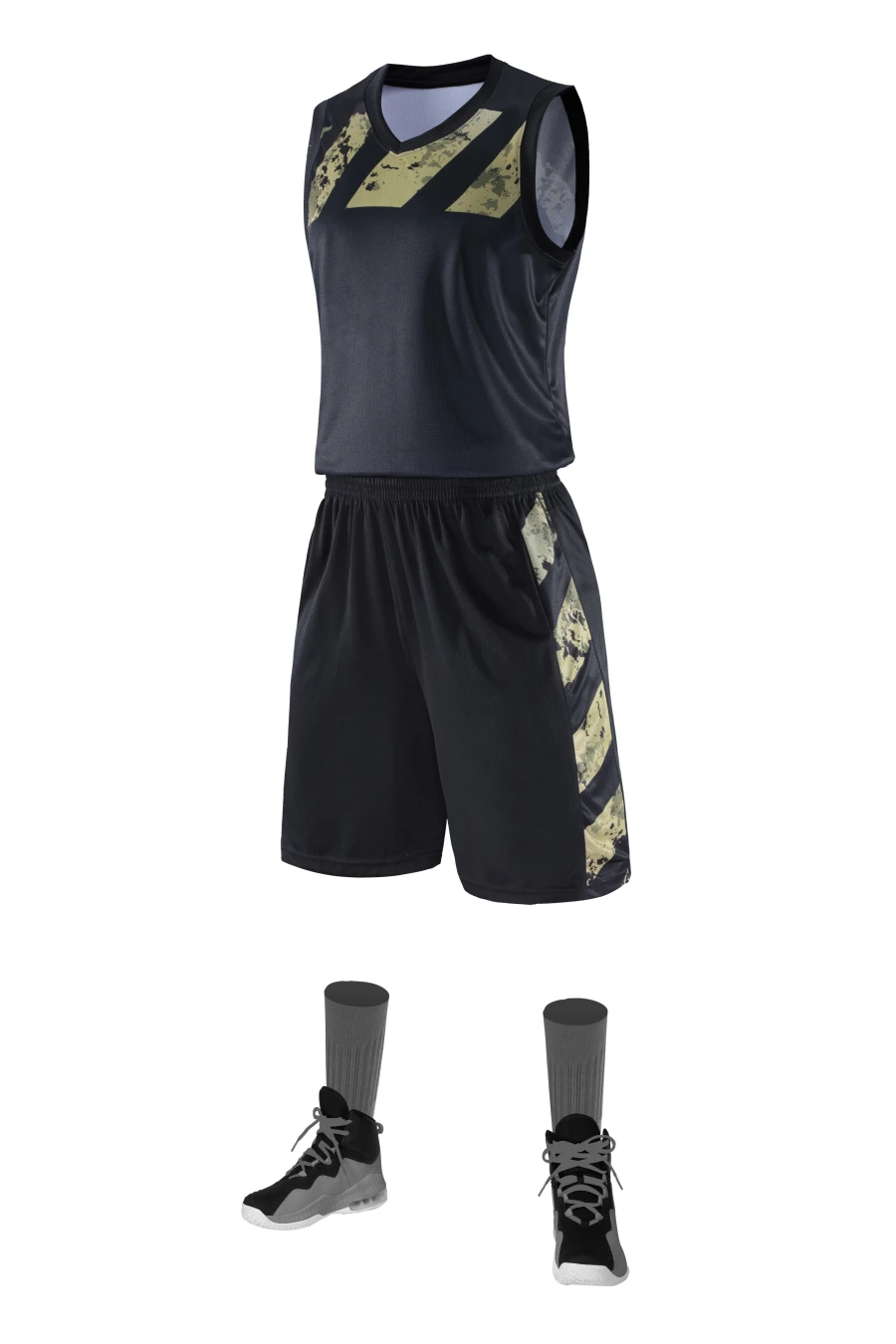 Gold Black Personalized Basketball Jerseys and Shorts | YoungSpeeds Mens