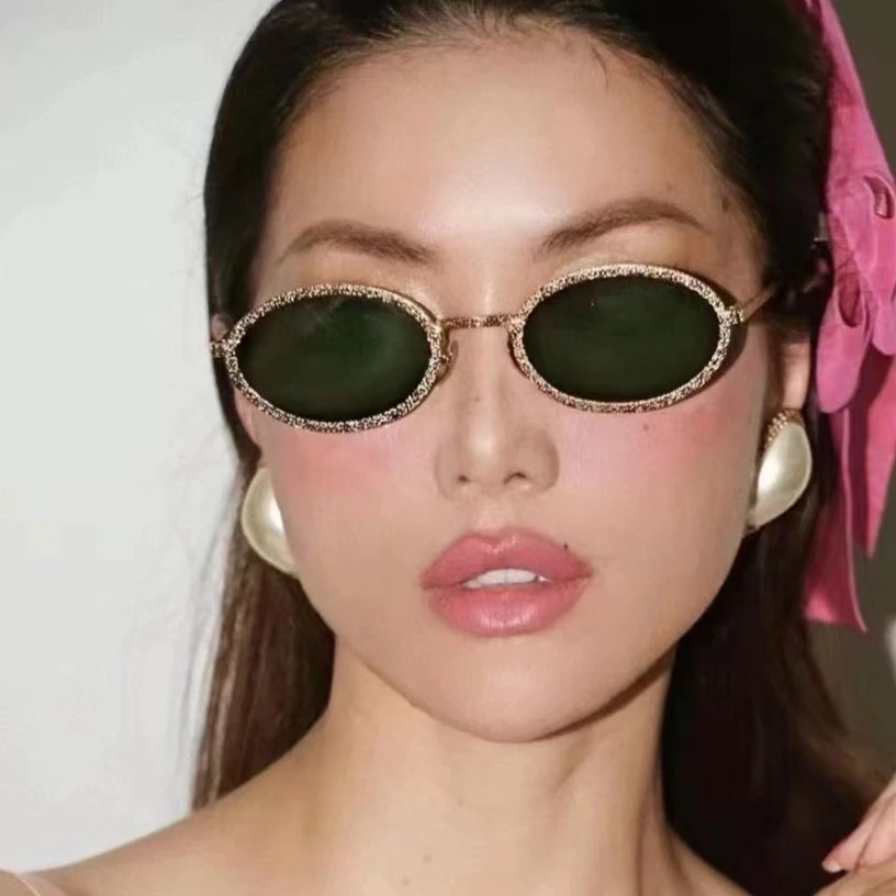 Vintage Small Oval Sunglasses Stylish UV400 Protection