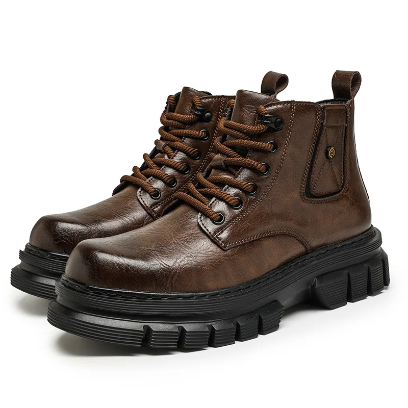 Custom MD Outsole Boots Men's Lace-up Extra Large Slip on Men's High ...
