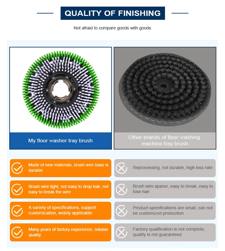 17 Inch Floor Cleaning Machine Accessories Auto Scrubber Disc Brushes