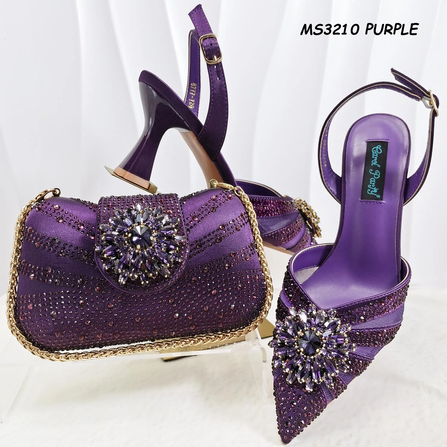 Gold Cheap and Fine Italian Matching Shoes and Bags Match Women Good Style Set