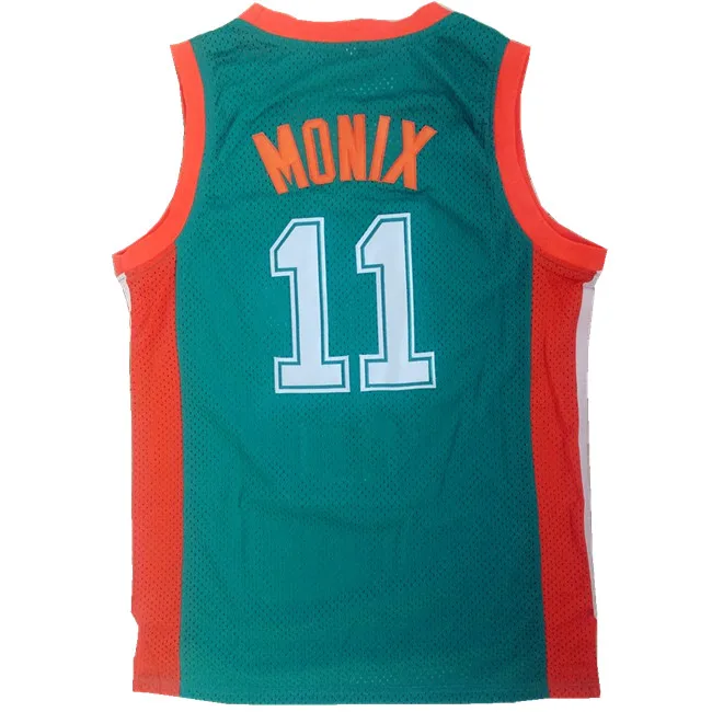 Ed Monix #11 Flint Tropics White Basketball Jersey Semi Pro Costume Movie  Shirt 