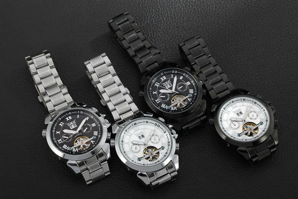 Luxury Jaragar Brand Men Stainless Steel Automatic Watch Custom Logo Tourbillion Mechanical Watches for Man