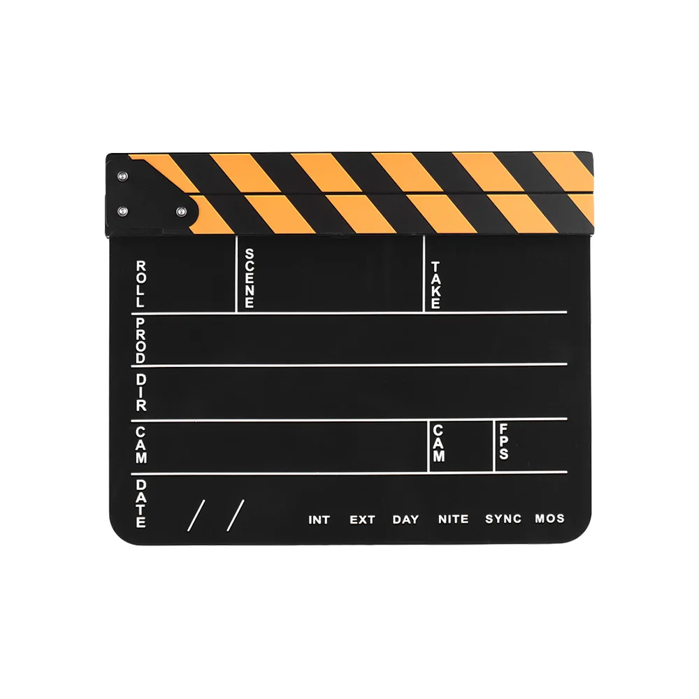 acrylic movie film clapboard lucite clapper board perspex tv