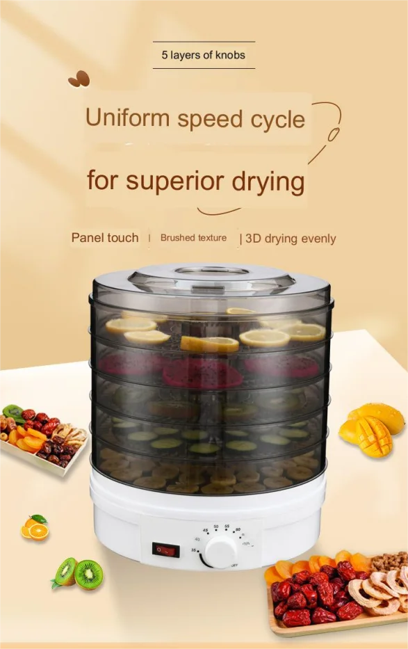 Transparent Mini Dried Fruit Machine Beef Jerky Food Dryer Fruit Tea