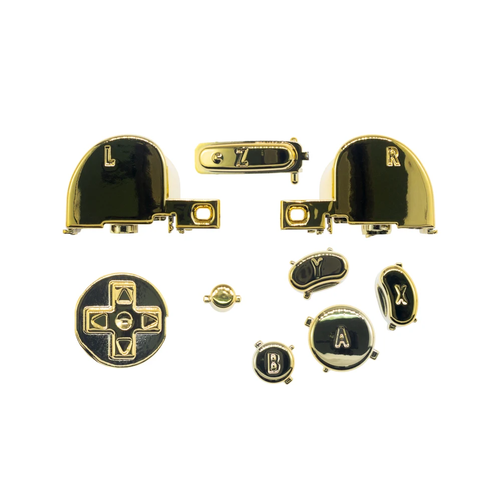 Factory Price Chrome Button Set for Nintendo Game Cube Controller Buttons Kits for Gamecube for NGC Controller Replacements