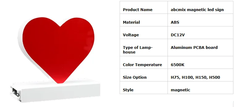 Abcmix DIY Top Track LED Light Letters ABS Sign Light Box with Dimmable 2-Year Warranty for Office Christmas Promotion