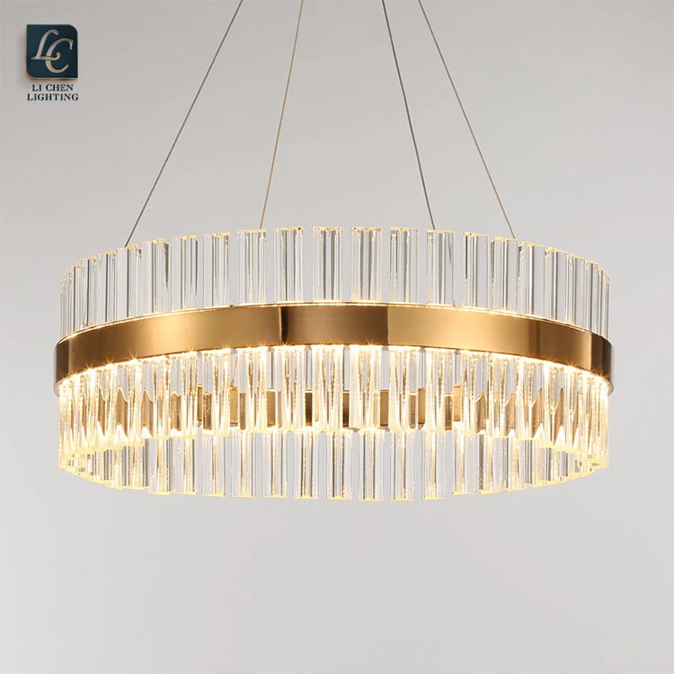 P0019 Modern Linear Stainless Steel Chandelier – Rectangular Glass Pendant Light for Dining Table