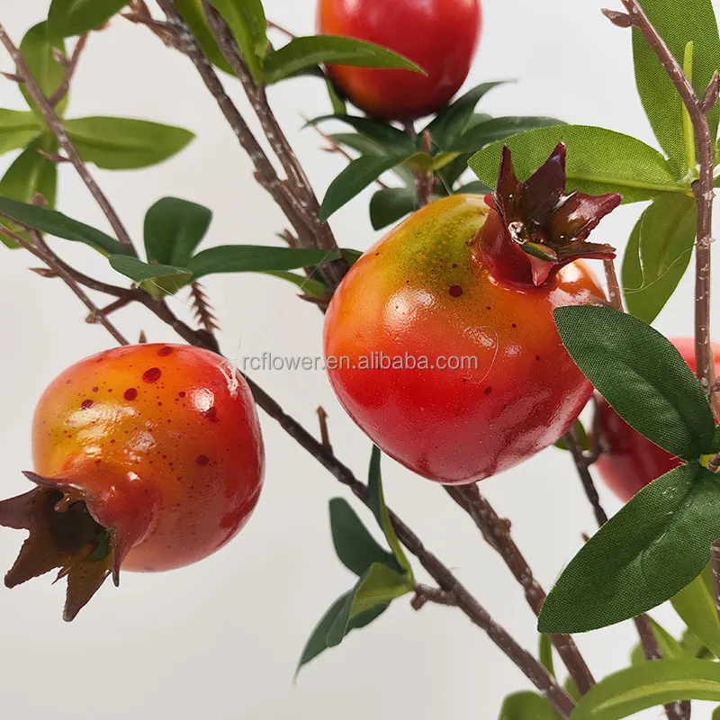Hot Sale Artificial Pomegranate Branch Decor Fruit Pomegranate For