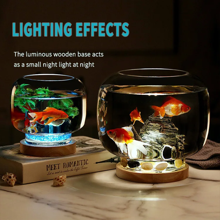 High Quality 2 Gallon Goldfish Bowl Glass Clear Small Large Round Fish