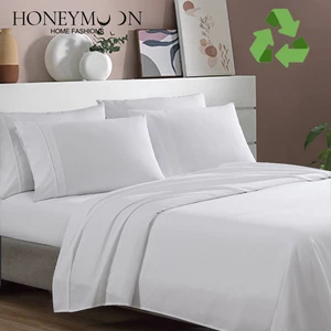 Heniemo Hot Sale Queen king Size Fitted Bedsheet Bedding Set Recycle Sheet Sets