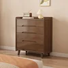[Couleur noyer] Commode à quatre tiroirs