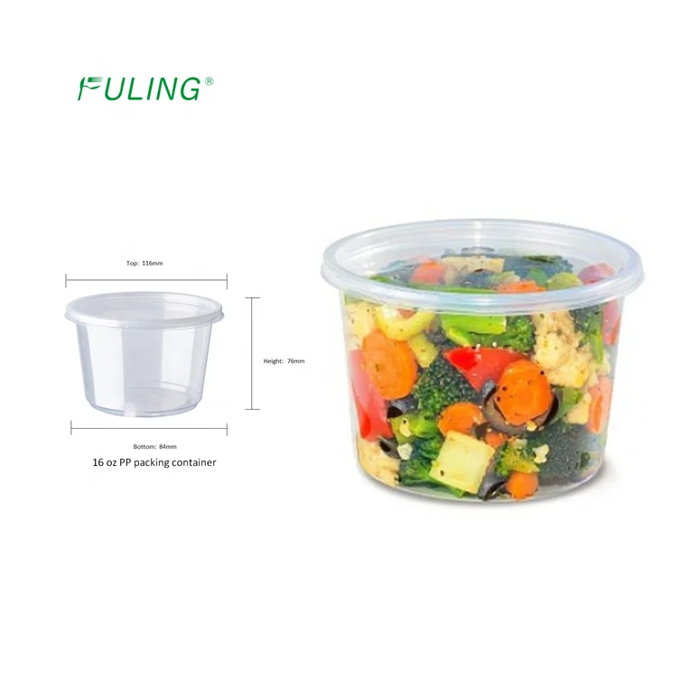 8 12 16 24 32 унции круглая прозрачная морозильная камера pp пищевая упаковка deli контейнер с крышками для горячих супов продуктов и холодных салатов фруктов