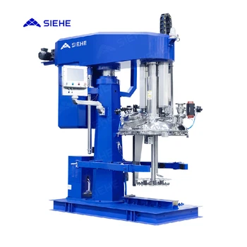 SIEHE Coating Ex Proof Touch Screen Control Vacuum Disperser Mixer With Load Cell PTFE Scraper High Speed Disperser With CE