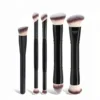 5 brochas de maquillaje de doble cabezal - triclon negro