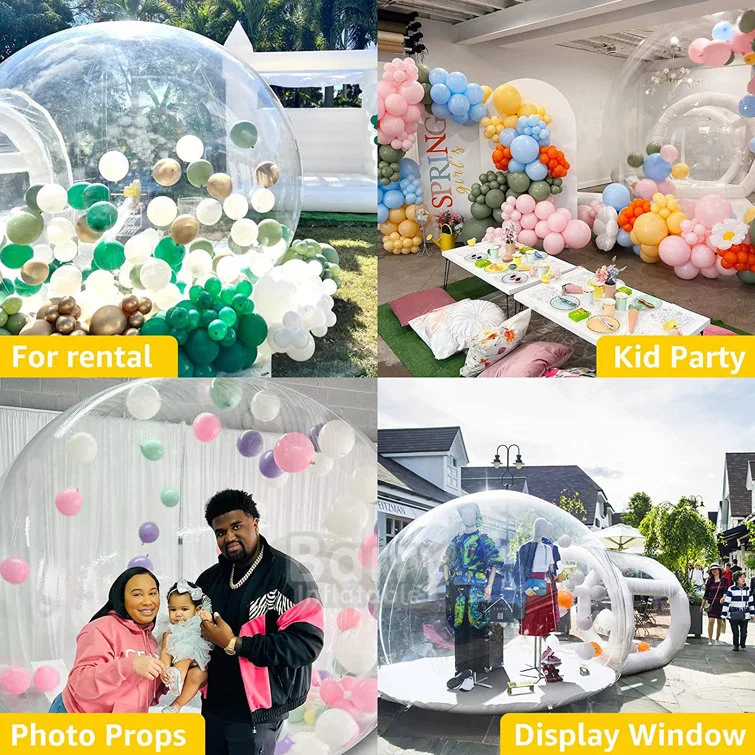 Party Rental Bubble Balloon House With Tunnel Inflatable Bubble