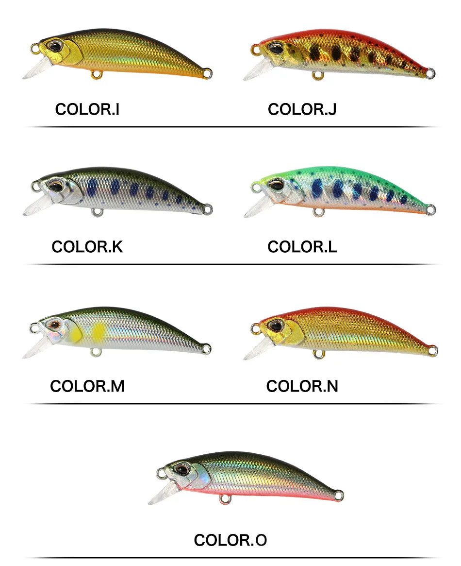 Hot Sell Mini Minnow Fishing Lures Swimbait 5g 50mm Artificial Small ...