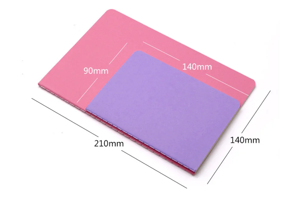 Simple notebook A5 A6 30sheets sewing binding simple various colors soft cover notebook with colorful colors