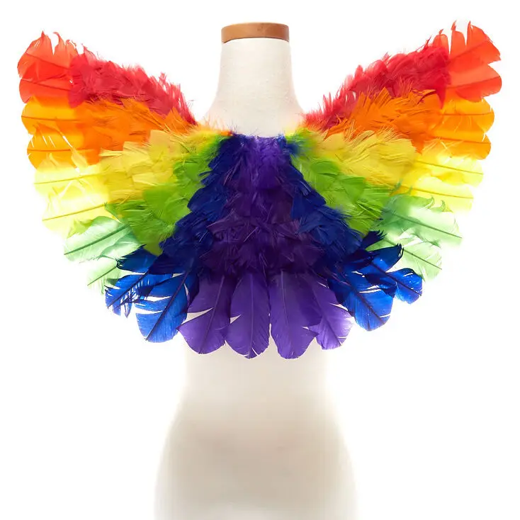 美しい虹七面鳥の羽天使の翼 - Buy 黒の羽の翼,の羽の翼,ミニフェザーエンジェルウイング Product on Alibaba.com