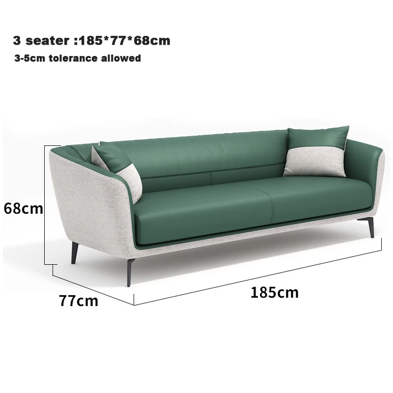 Canape Genuine Leather Sectional Sofa  Nordic Luxury 3 Seater Lounge Living Room Furniture Sofa Set Furniture Modern