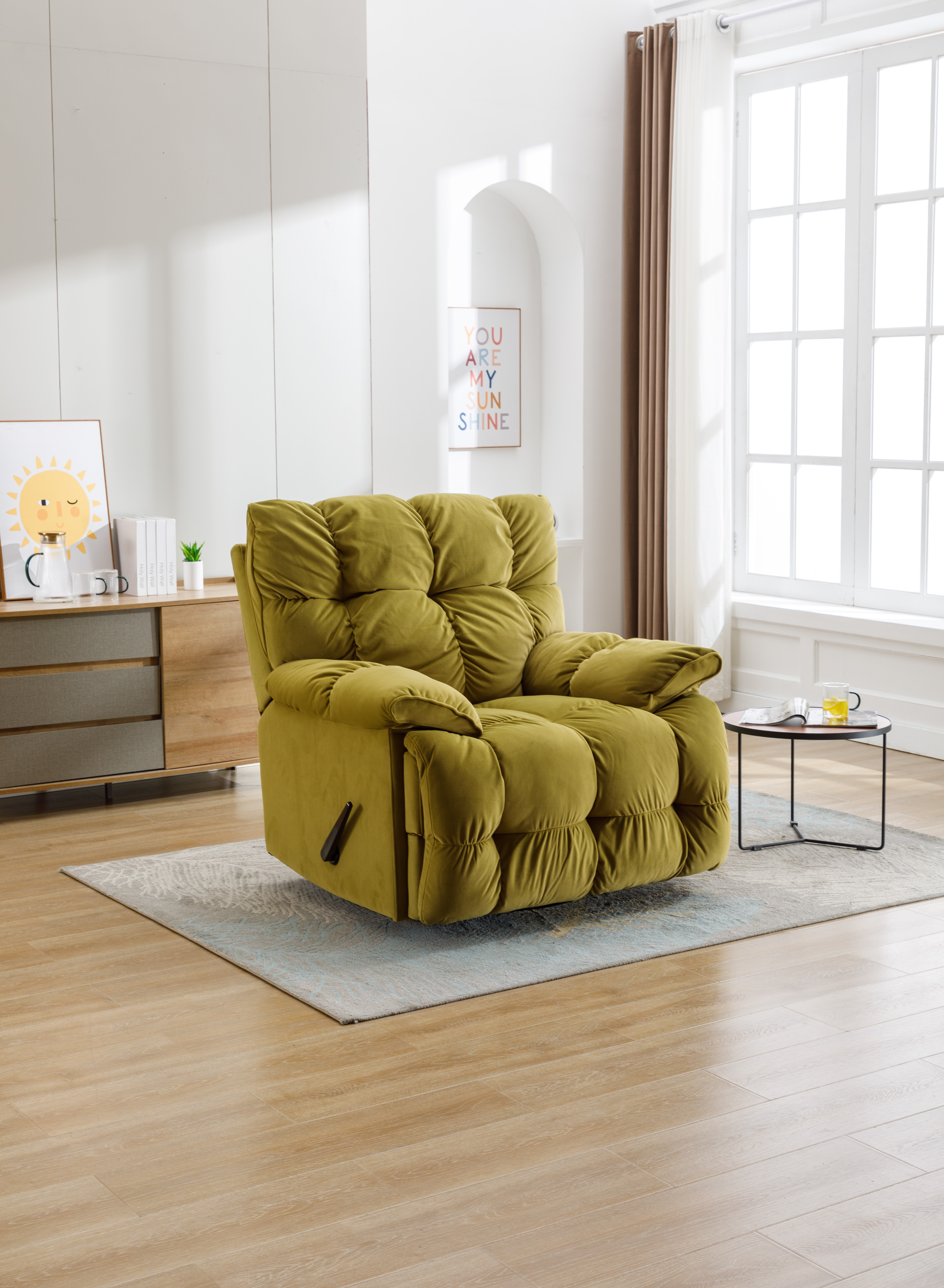 ZSLBMD Vintage Rattan Lounge Sofa Chair Furniture Stool Set Cushio